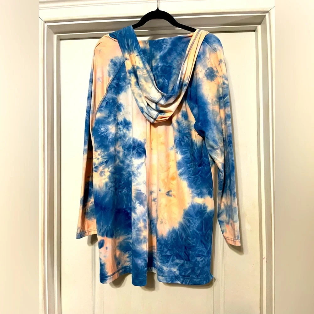 Lane Bryant Livi Activewear Pull On Tie Dye Long Sleeve Hoodie Size 18/20 - Picture 1 of 4